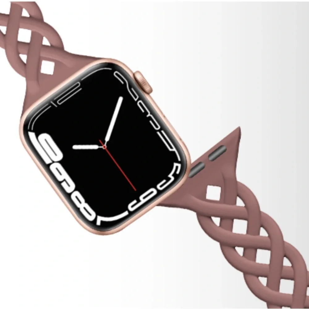 iWatch slim braided silicone watch bands pack of 3 New NWT, pink black and cream